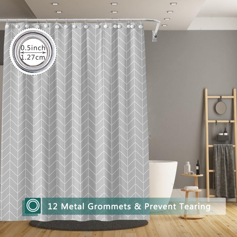 jssablo Shower Curtain Liner, 100% Waterproof PEVA Shower Curtains with 3 Duty Heavy Bottom Magnets and 12 Rust Proof Grommets, 72x72 Weighted Shower Liner for Shower Stall, Bathtubs - Image 2